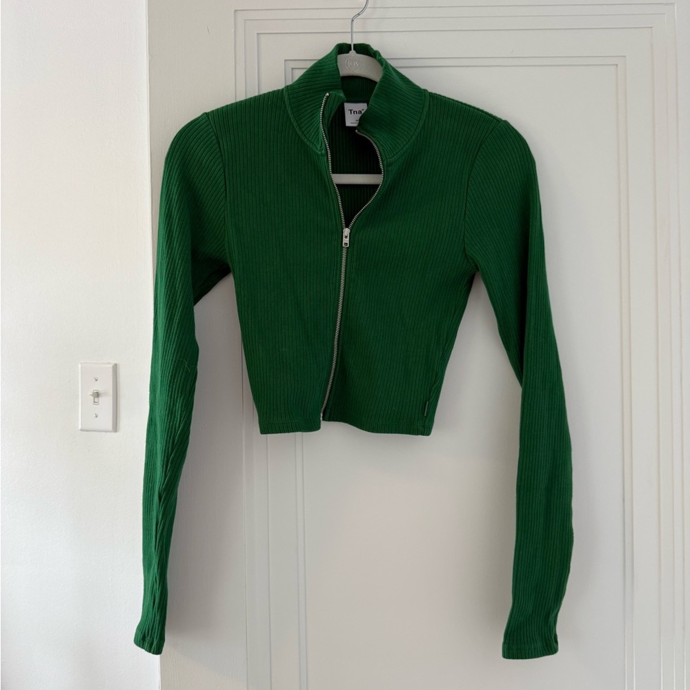 TNA Emerald Ribbed Zip-Up Jacket